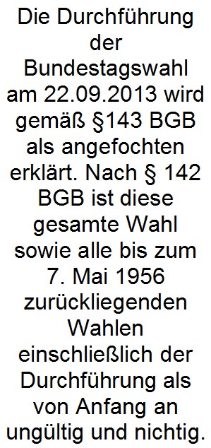 Wahl? Wahl? 2013?